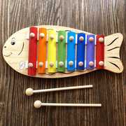新允儿妈可爱木鱼敲琴宝宝八音琴手敲琴木制乐器打击乐玩具1-2-3