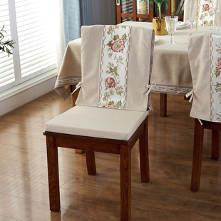 高端美拉德餐桌椅套，罩套装椅垫凳子套罩现代家用坐垫屁垫纯色座垫