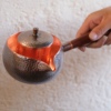 手工纯铜侧把煮茶壶紫铜，复古茶芯壶红铜做旧带滤芯公道杯分茶器