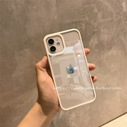 白色边框手机壳苹果12promax透明简约ins冷淡风夏天iphone11硬壳