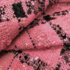 小香风呢子布料玫粉色服装面料裙子花呢马甲外套diy包包手工布头