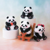 熊猫花花果赖 漫漫拼豆立体diy手工材料包 熊猫公仔玩偶自制礼物