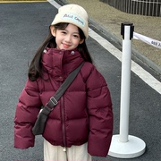 韩国童装儿童羽绒服亲子装面包，服女童男童宝宝短款加厚白鸭绒(白鸭绒)冬装