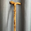 桃木龙头拐杖老人手杖防滑轻便木质拐棍，实木雕刻新中式登山杖