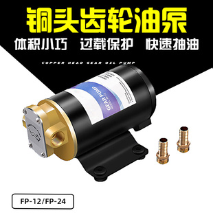 F-121224V直流齿轮油泵加油泵自吸泵柴油泵吸油泵微型抽油泵