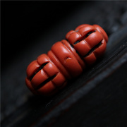 藏饰西藏手工雕刻仿珊瑚料器配珠西藏合成红料九股杵吊坠项坠