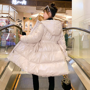 女童棉衣羽绒棉服裙摆式裙子韩版公主新年装大童中长款棉袄潮