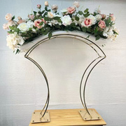 婚庆烤漆金色拱形桌摆花架，婚礼t台路引，布置创意道具婚礼装饰