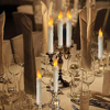 欧式遥控仿真电子蜡烛灯复古烛台烛光晚餐拍摄摆件宗教婚礼装饰品