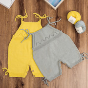 小布丁宝宝连体衣手工编织毛线，材料包纯棉婴儿毛线宝宝毛线
