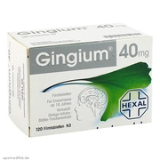 Hexal Gingium 40mg银杏叶片 120 片欧洲直邮