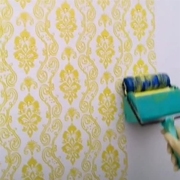 7寸印花滚筒液体壁纸墙纸，漆滚花压花模具艺术，漆欧式刷墙神器工具