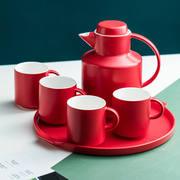欧式陶瓷水壶水杯套装家用水具茶壶茶具冷热简约大容量耐热杯具套