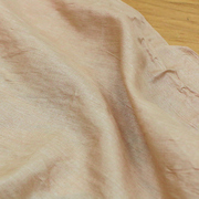 肤粉色天然柞蚕丝植物莲蓬染真丝布料小众艺术服装设计师面料