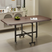 折叠桌小户型家用餐桌可折叠吃饭桌子长方桌简易长方形饭桌可移动