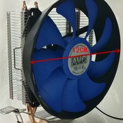 AVC2全铜热管 12cm静音风扇775 1155 1151 1150 AMDCPU散热器玄冰