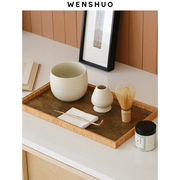 wenshuo日式奶油抹茶套装茶筅茶具，手工茶道用具竹制八十本立点茶