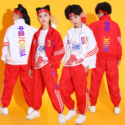 儿童啦啦队元旦演出服小学生，运动会开幕式服装爱国中国表演服长袖