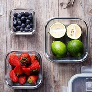 高硼硅保鲜盒食品级塑料饭盒微波炉加热专用密封盒水果便当盒