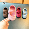 日系宝宝软底布鞋韩版男女童魔术，贴复古浅口鞋1-3岁5幼儿园室内鞋