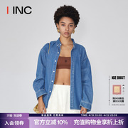 ICE DUST 设计师品牌 IINC 24SS喷泉刺绣牛仔长袖衬衫上衣女