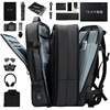 欧格双肩包男士(包男士)背包，可扩容大容量出差旅行李包15.6寸笔记本电脑包