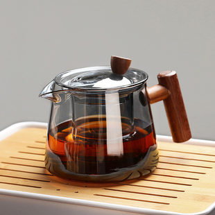 玻璃茶壶家用侧把泡茶壶套装耐高温玻璃过滤单壶玻璃茶具煮茶壶