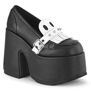 美国pleaserdemonia12.7cm粗跟厚底，圆头单鞋尖钉装饰高跟鞋