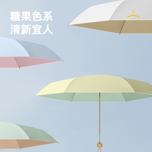 彩胶反向晴雨伞超轻女生防紫外线遮阳防晒伞创意可定制伞