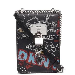 DKNY/唐可娜儿女士单肩包涂鸦南北十字形包印花带锁20110322