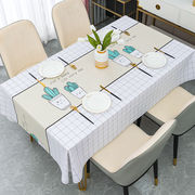 pvc桌布防水防油防烫免洗餐桌，垫ins风高档长方形，茶几布罩布台布(布台布)