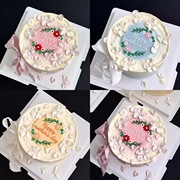 母亲节刮花蛋糕装饰 软胶莫兰迪花朵系列妈妈节日快乐蛋糕插件