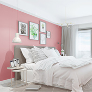 高级粉色系壁纸卧室公主，粉北欧风格，客厅家用墙纸纯色温馨浪漫婚房