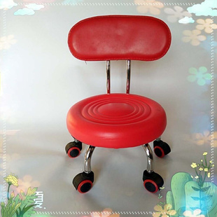 转椅b创意带轮矮凳子小圆板凳沙发擦地垫脚滑轮移动椅子简G约懒人