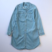 春季女士翻领长袖，水洗天丝衬衫中长款纯色，单排扣开衫衬衣k2