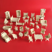 木质手工拼装益智玩具3d木制立体拼图diy家具模型34件家私套装