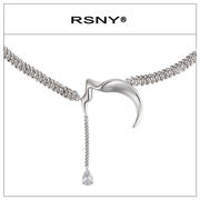 RSNY MEN骨骼颈链男项链设计师款不规则个性小众高级感吊坠#1389