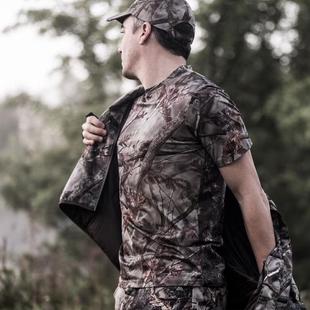 欧美高端户外狩猎系列仿生伪装，迷彩运动速干透气短袖男士大码t恤