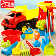 大号儿童沙滩车玩具套装沙漏宝宝，挖沙铲子和小桶，玩沙子决明子工具