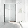 箭牌一字型淋浴房隔断玻璃，平开门极简不锈钢，浴室屏风卫生间沐浴房