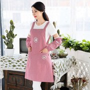 韩版围裙 时尚防水围裙可爱罩衣成人工作服厨房防水罩衣 袖套