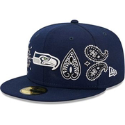 NEW ERA CAP男帽运动帽平檐遮阳帽棒球帽西雅图海鹰头巾帽子四季