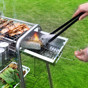 不锈钢烧烤炉家用木炭烧烤架，户外碳烤炉，野外烤v肉神器工具架