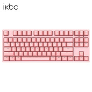 ikbc粉色键盘机械键盘，无线键盘c87c104樱桃键盘，办公游戏cherry轴