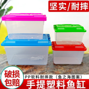 pp塑料盒子宠物盒塑料手提迷你乌龟缸仓鼠运输盒养殖盒爬虫盒