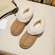 加厚大码雪地靴女41—43冬季户外穿加绒短靴保暖面包毛毛鞋棉女鞋
