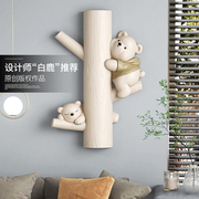 爬树熊装饰 立体浮雕壁挂
