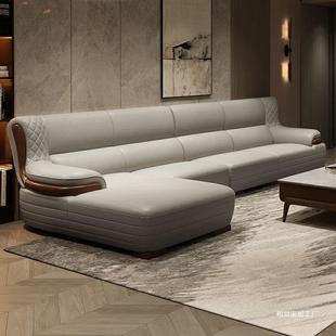 沙发头层牛皮现代简约沙发客厅，大小户型组合皮艺沙发家具整装