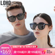 LOHO太阳镜女款偏光黑超墨镜韩版出游百搭驾驶眼镜LHB601黑色