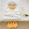 儿童睡衣珊瑚绒卡通宝宝连体睡袍网红小黄鸭男女童睡衣搞怪可达鸭